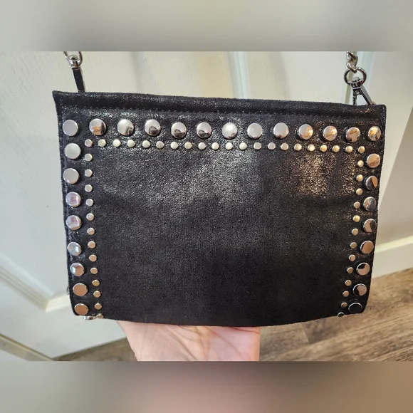 Nwot Zara Black Studded Chain Crossbody Bag . Firm $. - Picture 2 of 10
